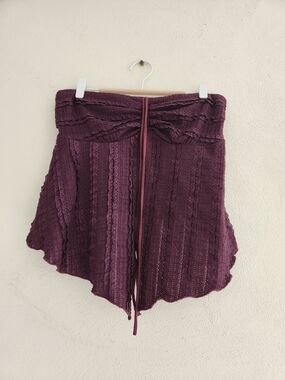 Urban Outfitters Plum Crochet Strapless Top